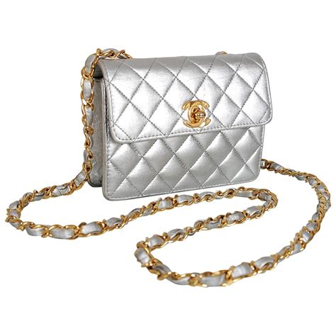 chanel small flap bag metalic